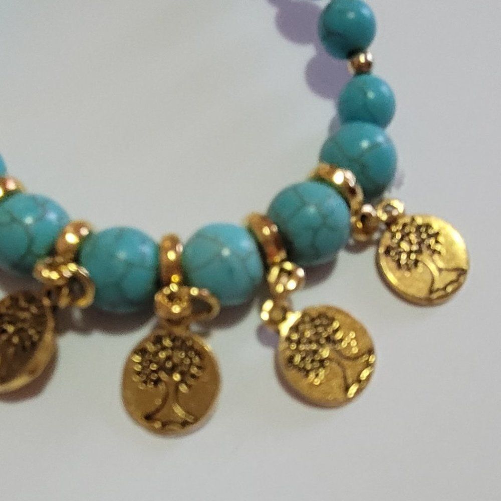 TURQUOISE STRECH BRACELET NEW - Picture 3 of 4